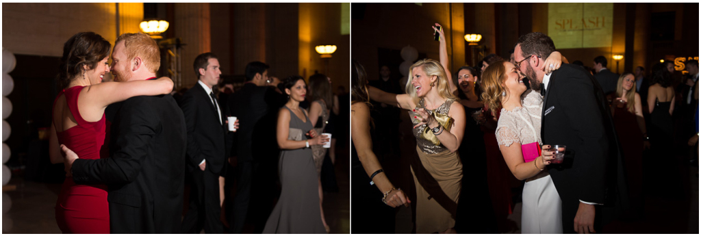 More dancing in Union Station's Great Hall during 2015 Snowball Fundraiser. Chicago.